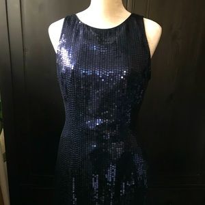 Lauren Ralph Lauren Dark Blue sequin dress. Size 12.